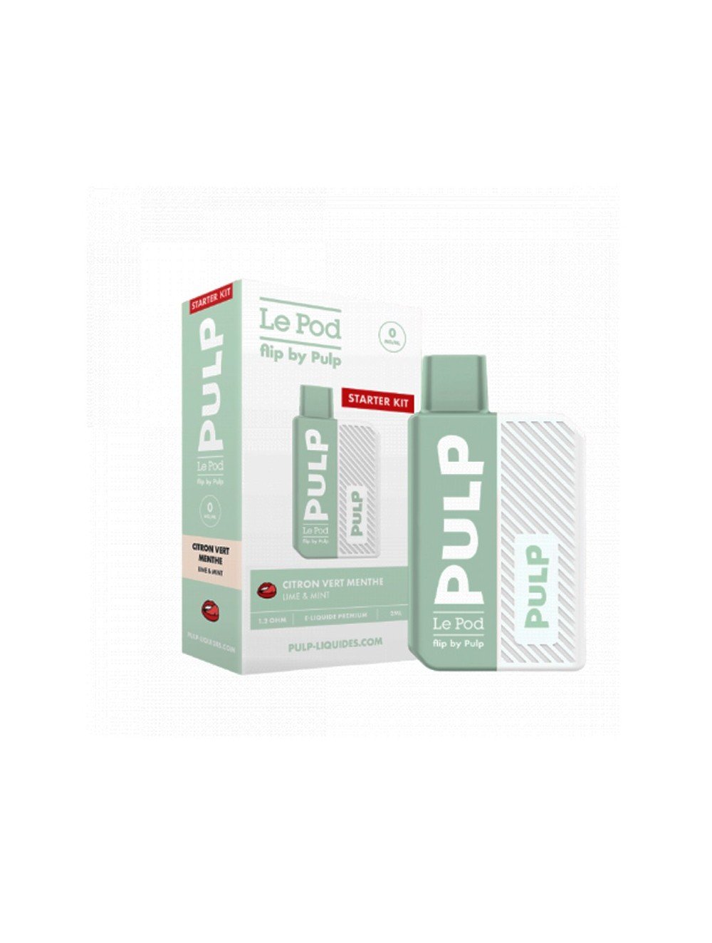 Citron Vert Menthe 2ml 20mg - Starter Kit Pod Flip Pulp