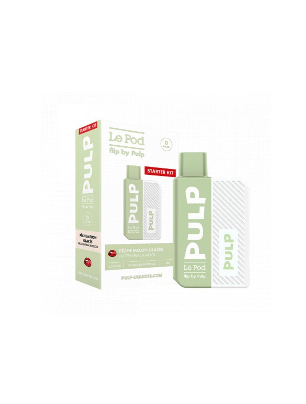 Pêche Melon Glacés 2ml 20mg - Starter Kit Pod Flip Pulp